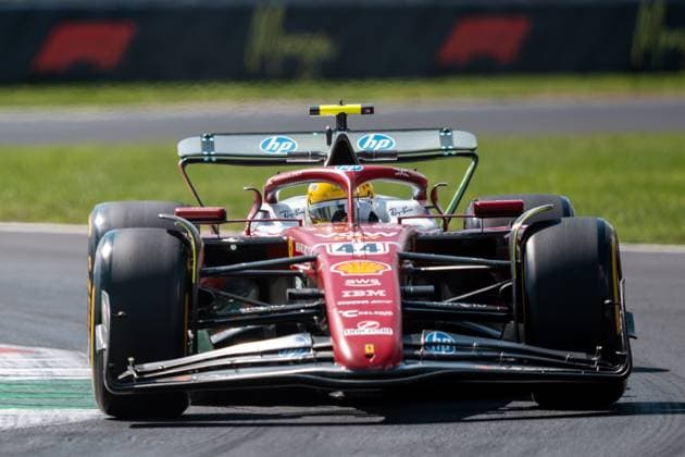 Lewis Hamilton (Scuderia Ferrari HP F1 Team, Großbritannien, 44) im SF-25, ITA, Formel 1 Weltmeisterschaft, Grand Prix von Italian, Autodromo Nazionale Monza, Practice Day, Saison 2025, 05.09.2025 ITA, Formel 1 Weltmeisterschaft, Grand Prix von Italian, Autodromo Nazionale Monza, Practice Day, Saison 2025, 05.09.2025 Monza Copyright: xEibner-Pressefoto MarcelxFischerx EP_MFI