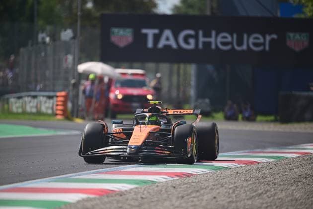 F1 Grand Prix of Italy - Practice Lando Norris of the McLaren F1 Team drives during the free practice of the Italian GP, the 16th round of the Formula 1 World Championship, WM, Weltmeisterschaft at Autodromo Nazionale di Monza in Monza, Lombardy, Italy, on September 5, 2025. Monza Lombardy Italy  Copyright: xAndreaxDiodatox originalFilename:diodato-formula1250905_np7HB.jpg