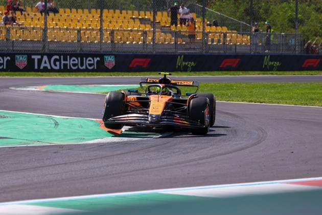F1 Grand Prix of Italy Lando Norris of McLaren Formula 1 Team on track during practice ahead of the F1 Grand Prix of Italy at Autodromo Nazionale on September 5, 2025 in Monza, Italy. Monza Autodromo Nazionale Italy Copyright: xMarcoxCanonierox
