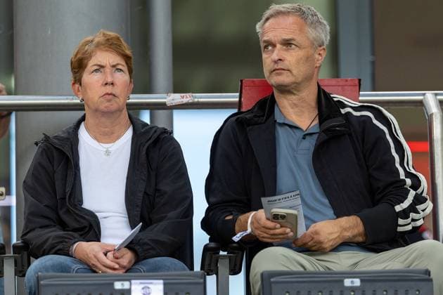 2025.09.05 xJFx Fussball Google Pixel Frauen-Bundesliga Saison 2025 2026 Eintracht Frankfurt - SGS Essen v.l., Christian Wück Bundestrainer der deutschen Frauenfußballnationalmannschaft zu besuch in Frankfurt (DFL DFB REGULATIONS PROHIBIT ANY USE OF PHOTOGRAPHS as IMAGE SEQUENCES and or QUASI-VIDEO) Copyright: JoaquimxFerreira