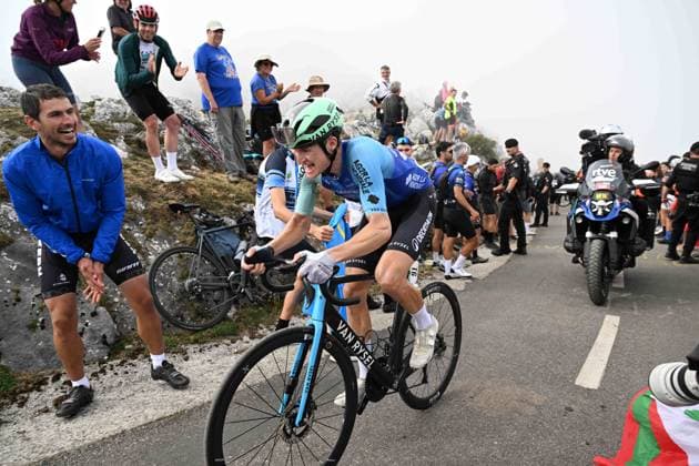 05-09-2025 Vuelta A Espana; Tappa 13 Cabezon De La Sal - Alto De L angliru; 2025, Decathlon - Ag2r La Mondiale; Gall, Felix; Alto De L angliru; 