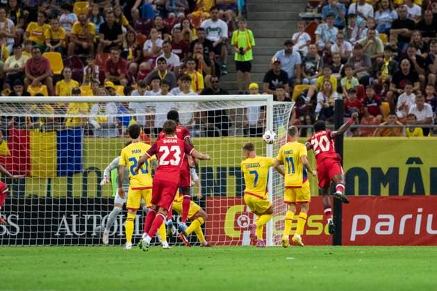September 05.2025, Test match, National Arena, Bucharest, Romania vs Canada 20 Jonathan David scores his side first goal of the match
