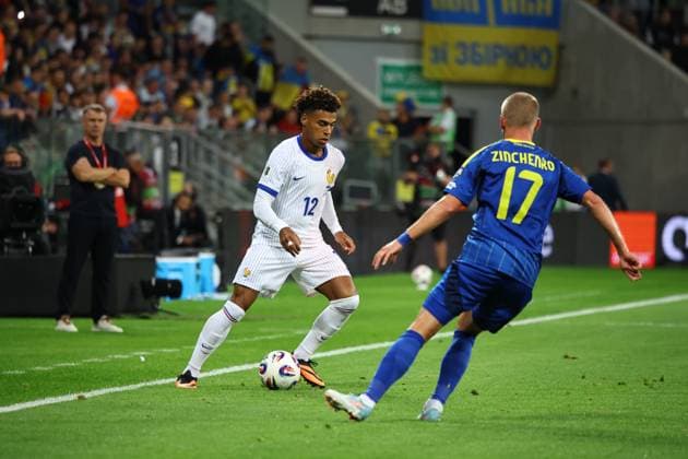 Ukraine v France - FIFA World Cup, WM, Weltmeisterschaft, Fussball 2026 Qualifier Desire Doue plays during the match between Ukraine and France in the European Qualifiers for the World Cup 2026 in Wroclaw, Poland, on September 5, 2025. Wroclaw Poland  Copyright: xMateuszxBireckix originalFilename:birecki-european250905_npb3G.jpg