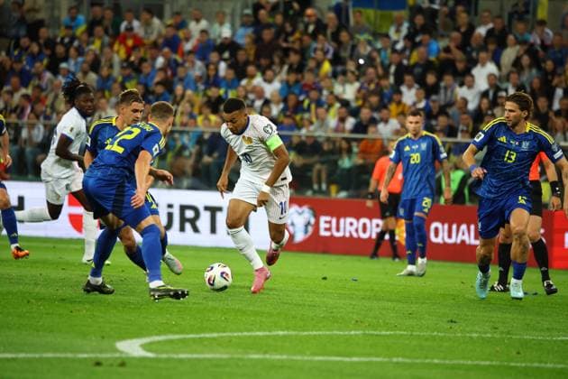 Ukraine v France - FIFA World Cup, WM, Weltmeisterschaft, Fussball 2026 Qualifier Kylian Mbappe plays during the match between Ukraine and France in Wroclaw, Poland, on September 5, 2025, for the European Qualifiers World Cup 2026. Wroclaw Poland  Copyright: xMateuszxBireckix originalFilename:birecki-european250905_npDMa.jpg
