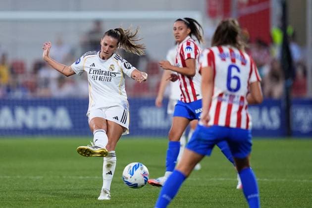 September 5, 2025, Madrid, Madrid, Spain: Sandie Toletti of Real Madrid in action during the Spanish Women League, Liga F, football match played between Atletico de Madrid and Real Madrid at Centro Deportivo Alcala de Henares on September 5, 2025 in Madrid, Spain. Madrid Spain - ZUMAa181 20250905_zaa_a181_039 Copyright: xDennisxAgyemanx