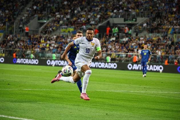 Ukraine v France - FIFA World Cup, WM, Weltmeisterschaft, Fussball 2026 Qualifier Kylian Mbappe plays during the match between Ukraine and France in Wroclaw, Poland, on September 5, 2025, for the European Qualifiers World Cup 2026. Wroclaw Poland  Copyright: xMateuszxBireckix originalFilename:birecki-european250905_nperm.jpg