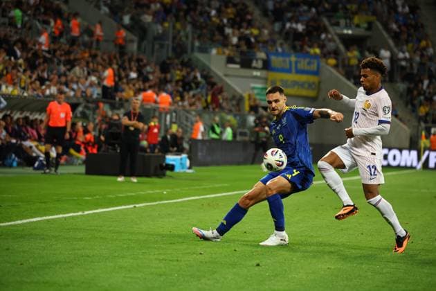 Ukraine v France - FIFA World Cup, WM, Weltmeisterschaft, Fussball 2026 Qualifier Georgiy Sudakov plays during the match between Ukraine and France in the European Qualifiers for the World Cup 2026, in Wroclaw, Poland, on September 5, 2025. Wroclaw Poland  Copyright: xMateuszxBireckix originalFilename:birecki-european250905_np2b7.jpg