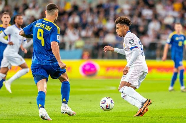 2025.09.05 Wroclaw pilka nozna Kwalifikacje Mistrzostw Swiata 2026 Ukraina - Francja N z Desire Doue Foto Gleb Soboliev PressFocus 2025.09.05 Wroclaw Football - FIFA World Cup, WM, Weltmeisterschaft, Fussball 2026 Qualifying round Ukraine - France Desire Doue Credit: Gleb Soboliev PressFocus NEWSPIX.PL --- newspix.pl 