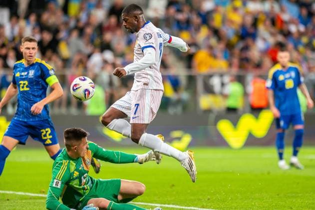 2025.09.05 Wroclaw pilka nozna Kwalifikacje Mistrzostw Swiata 2026 Ukraina - Francja N z Ousmane Dembele Anatoliy Trubin Foto Gleb Soboliev PressFocus 2025.09.05 Wroclaw Football - FIFA World Cup, WM, Weltmeisterschaft, Fussball 2026 Qualifying round Ukraine - France Ousmane Dembele Anatoliy Trubin Credit: Gleb Soboliev PressFocus NEWSPIX.PL --- newspix.pl 