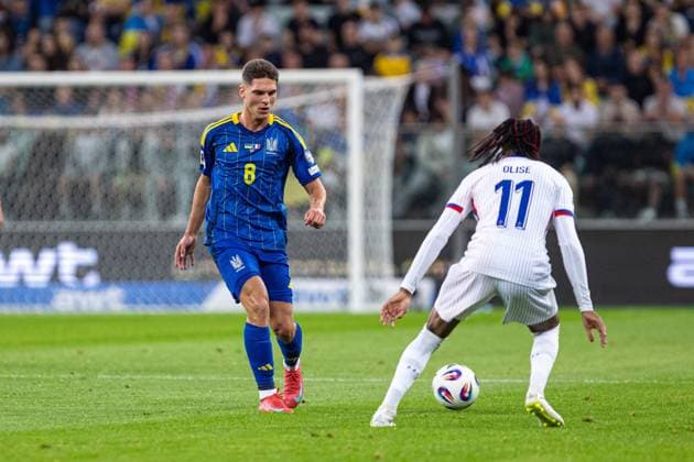 WROCLAW 05.09.2025 MECZ GRUPA D ELIMINACJE DO MISTRZOSTW SWIATA 2026: UKRAINA - FRANCJA --- FIFA World Cup, WM, Weltmeisterschaft, Fussball 2026 QUALIFYING ROUND GROUP D MATCH: UKRAINE - FRANCE nz GEORGIY SUDAKOV FOT. ERNEST KOLODZIEJ 400mm.pl NEWSPIX.PL --- newspix.pl 