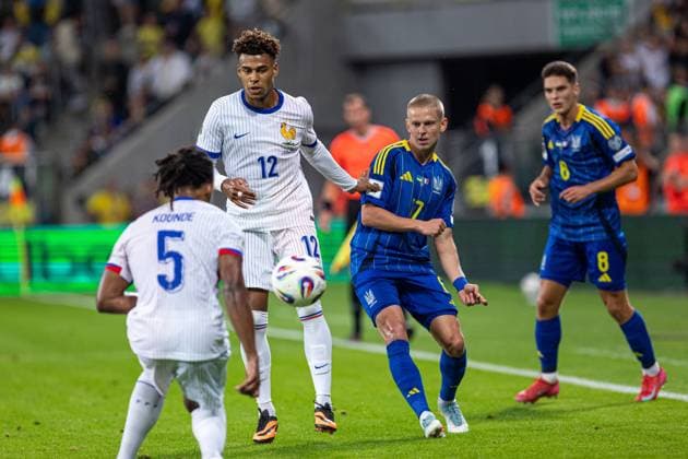 WROCLAW 05.09.2025 MECZ GRUPA D ELIMINACJE DO MISTRZOSTW SWIATA 2026: UKRAINA - FRANCJA --- FIFA World Cup, WM, Weltmeisterschaft, Fussball 2026 QUALIFYING ROUND GROUP D MATCH: UKRAINE - FRANCE nz DESIRE DOUE OLEKSANDR ZINCHENKO FOT. ERNEST KOLODZIEJ 400mm.pl NEWSPIX.PL --- newspix.pl 