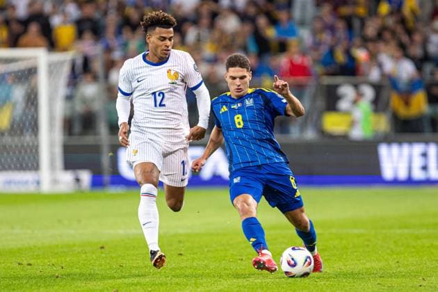 WROCLAW 05.09.2025 MECZ GRUPA D ELIMINACJE DO MISTRZOSTW SWIATA 2026: UKRAINA - FRANCJA --- FIFA World Cup, WM, Weltmeisterschaft, Fussball 2026 QUALIFYING ROUND GROUP D MATCH: UKRAINE - FRANCE nz DESIRE DOUE GEORGIY SUDAKOV FOT. ERNEST KOLODZIEJ 400mm.pl NEWSPIX.PL --- newspix.pl 