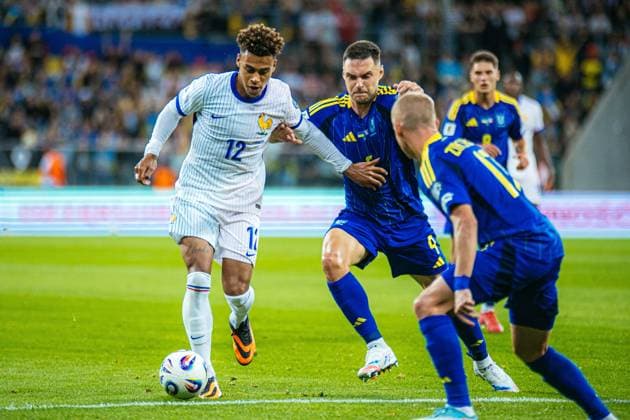 WROCLAW, 05.09.2025 PILKA NOZNA MECZ ELIMINACJI DO MISTRZOSTW SWIATA 2026 UKRAINA FRANCJA N Z DESIRE DOUE FOT. ARKADIUSZ WISNIEWSKI ARENA AKCJI POZNAN, 05.09.2025 FOOTBALL WORLD CUP QUALIFICATIONS MATCH UKRAINE VS FRANCE NEWSPIX.PL --- newspix.pl 