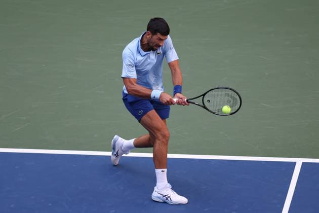 September 5, 2025, New York City, New York, United States: NOVAK DJOKOVIC of Serbia during the match against C. Alcaraz of Spain in the semifinal of US Open 2025 at the USTA Billie Jean King National Tennis Center. Queens, New York City. New York City United States - ZUMAc278 20250905_zsp_c278_027 Copyright: xMarcinxCholewinskix