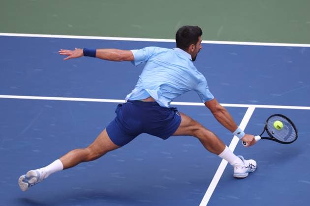 September 5, 2025, New York City, New York, United States: NOVAK DJOKOVIC of Serbia during the match against C. Alcaraz of Spain in the semifinal of US Open 2025 at the USTA Billie Jean King National Tennis Center. Queens, New York City. New York City United States - ZUMAc278 20250905_zsp_c278_035 Copyright: xMarcinxCholewinskix