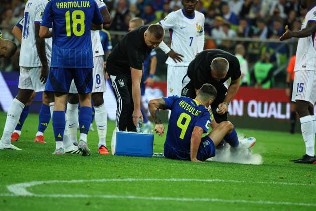 September 5, 2025, Wroclaw, Lower Silesia, Poland: OLEKSII HUTSULIAK during match between Ukraine and France - European Qualifiers World Cup 2026, September 5, 2025. Wroclaw, Poland Wroclaw Poland - ZUMAb265 20250905_zsp_b265_117 Copyright: xMateuszxBireckix