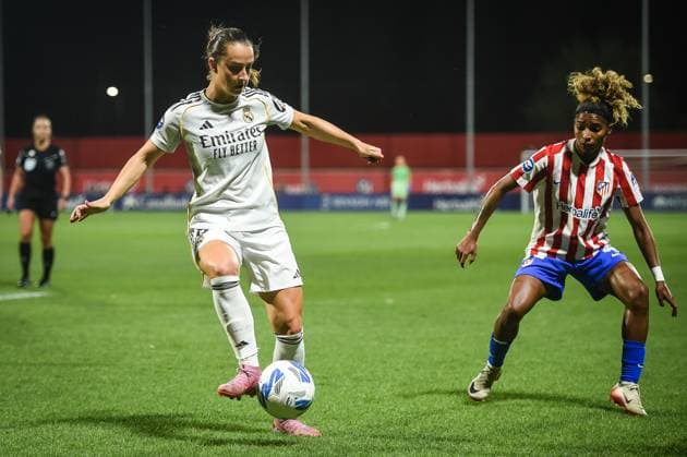 September 5, 2025, Alcala De Henares, Spain, Spain: Sara DABRITZ of Real Madrid and Luany VITORIA DA SILVA ROSA of Atletico de Madrid during the Liga F match between Atletico Madrid Femenino and Real Madrid Femenino at Centro Deportivo Wanda on September 05, 2025 in Alcala de Henares near Madrid, Spain. Alcala De Henares Spain - ZUMAm308 20250905_zsp_m308_034 Copyright: xMatthieuxMirvillex