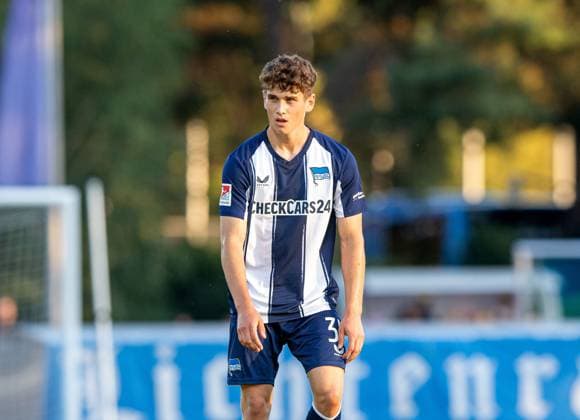 Fussball, Herren, Saison 2025 26, Testspiel, FC Hertha 03 Zehlendorf - Hertha BSC, Janne Berner (Hertha BSC), 05.09. 2025, Copyright: xSebastianxRäppold MatthiasxKochx