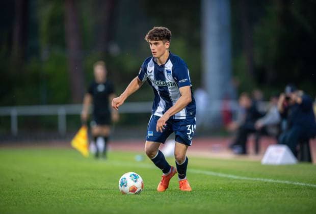 Fussball, Herren, Saison 2025 26, Testspiel, FC Hertha 03 Zehlendorf - Hertha BSC, Janne Berner (Hertha BSC), 05.09. 2025, Copyright: xSebastianxRäppold MatthiasxKochx