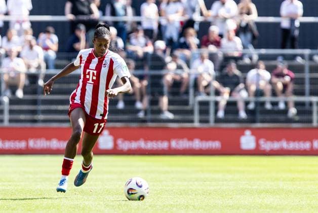 Google Pixel Frauen-Bundesliga: 1.FC Köln Frauen - RB Leipzig Frauen; 06.09.2025 Lydia Andrade (1.FC Köln Frauen, 17) Google Pixel Frauen-Bundesliga: 1.FC Köln Frauen - RB Leipzig Frauen; Franz-Kremer-Stadion, Köln; 06.09.2025 Copyright: xBEAUTIFULxSPORTS Buriakovx