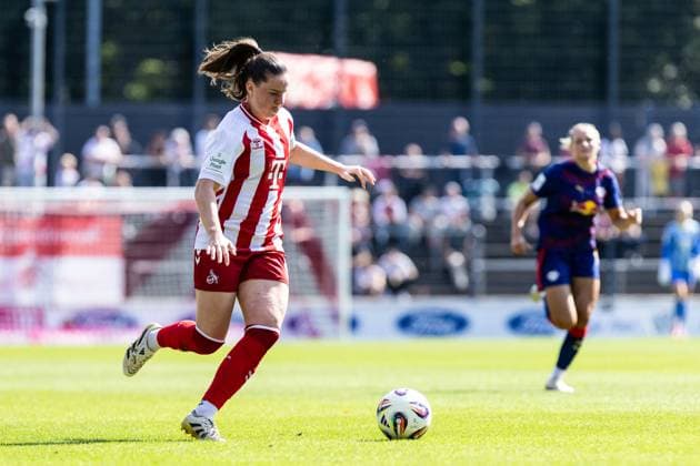 Google Pixel Frauen-Bundesliga: 1.FC Köln Frauen - RB Leipzig Frauen; 06.09.2025 Adriana Achcinska (1.FC Köln Frauen, 9) Google Pixel Frauen-Bundesliga: 1.FC Köln Frauen - RB Leipzig Frauen; Franz-Kremer-Stadion, Köln; 06.09.2025 Copyright: xBEAUTIFULxSPORTS Buriakovx