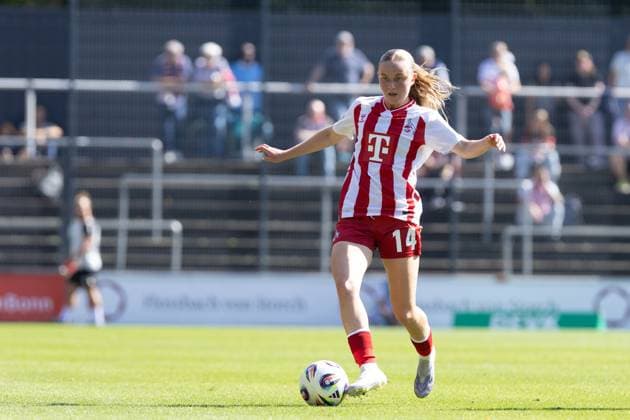 Google Pixel Frauen-Bundesliga: 1.FC Köln Frauen - RB Leipzig Frauen; 06.09.2025 Carlotta Imping (1.FC Köln Frauen, 14) Google Pixel Frauen-Bundesliga: 1.FC Köln Frauen - RB Leipzig Frauen; Franz-Kremer-Stadion, Köln; 06.09.2025 Copyright: xBEAUTIFULxSPORTS Buriakovx