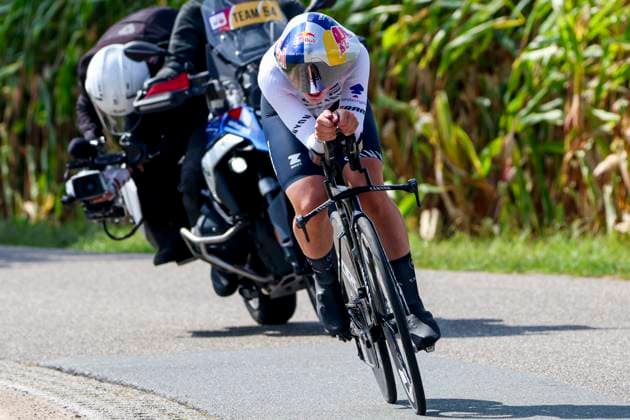 Jane Zoe Backstedt Canyon SRAM Zondacrypto during the Stage 5 Doetinchem-Westendorp ITT of the Simac Ladies Tour 2025 on September 6, 2025 in Doetinchem, Netherlands. (Photo by Wart Brinkerhof Marcel ter Bals DeFodi Images)