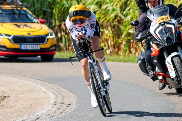 Annina Ahtosalo Uno-X Mobility during the Stage 5 Doetinchem-Westendorp ITT of the Simac Ladies Tour 2025 on September 6, 2025 in Doetinchem, Netherlands. (Photo by Wart Brinkerhof Marcel ter Bals DeFodi Images)