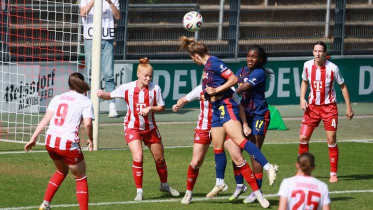 1.FC Köln vs. RB Leipzig, Fussball Frauen, 1. Bundesliga, Tor zum 2:0 für Leipzig durch Sandra Starke (Leipzig), Bild: , 06.09.25