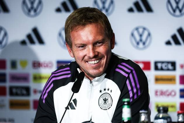 Fussball, UEFA European Qualifiers WM Qualifikation Europa Pressekonferenz Deutschland vor dem Spiel Deutschland - Nordirland 06.09.2025, RheinEnergieSTADION Julian Nagelsmann (Trainer Deutschland) Köln RheinEnergieSTADION Nordrhein-Westfalen Deutschland *** Sport, Football, UEFA European Qualifiers World Cup Qualifiers Europe Press conference Germany before the match Germany Northern Ireland 06 09 2025, RheinEnergieSTADION Julian Nagelsmann Coach Germany Cologne RheinEnergieSTADION North Rhine-Westphalia Germany