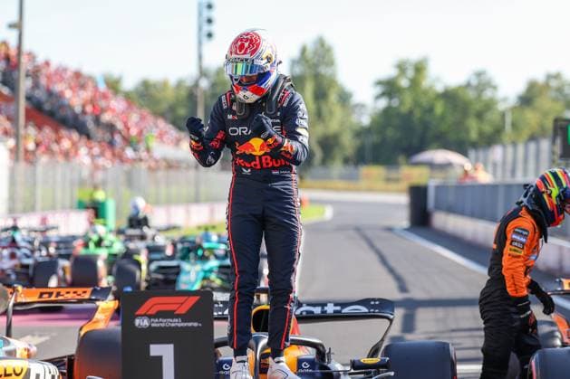 Winner des Qualifying, Pole-Position beim Rennen, Max Verstappen (Oracle Red Bull Racing 1), Qualifying, Grosser Preis von Italien, Motorsport, Herren, Formel 1, 06.09.2025 Monza Lombardei Italien