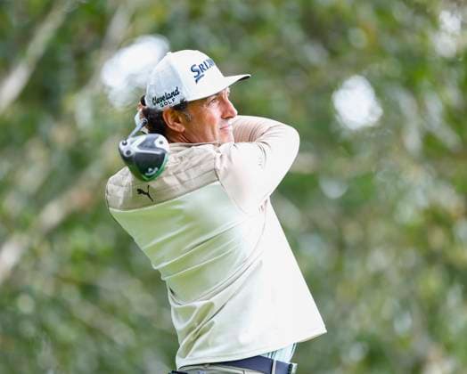 6th September 2025; The K Club, Straffan, County Kildare, Ireland: Amgen Irish Open Golf Third Round; Alfredo Garcia-Heredia of Spain tees off on the 2nd hole  PeterxFitzpatrick
