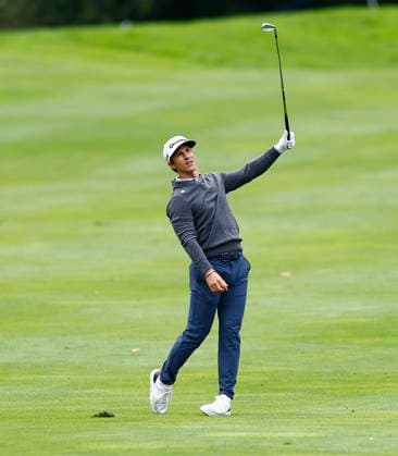 6th September 2025; The K Club, Straffan, County Kildare, Ireland: Amgen Irish Open Golf Third Round; Thorbjorn Olesen of Denmark plays his second shot from the 6th fairway  PeterxFitzpatrick