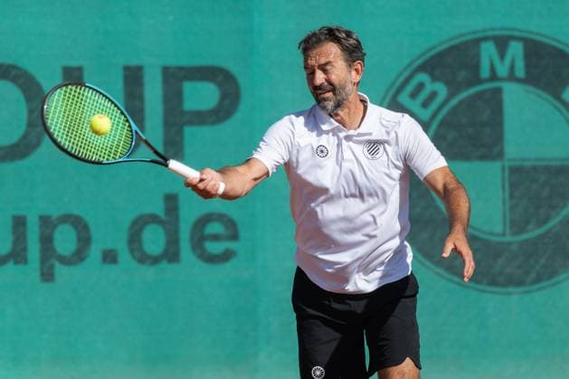 TC Bad Vilbel - Kölner KHT SW, DM-Halbfinale Patrick Baur, die Nummer 4 des Kölner KHT SW. Deutsche Vereinsmeisterschaft Herren 55 am 6. und 7. September 2025 in Bad Vilbel. Halbfinalspiel zwischen dem TC Bad Vilbel und dem Kölner KHT SW., Bad Vilbel Hessen Deutschland