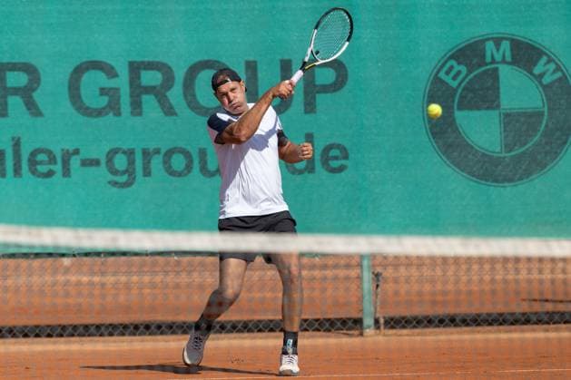 TC Bad Vilbel - Kölner KHT SW, DM-Halbfinale Marc-Kevin Goellner, die Nummer 3 des Kölner KHT SW. Deutsche Vereinsmeisterschaft Herren 55 am 6. und 7. September 2025 in Bad Vilbel. Halbfinalspiel zwischen dem TC Bad Vilbel und dem Kölner KHT SW., Bad Vilbel Hessen Deutschland