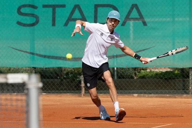 TC Bad Vilbel - Kölner KHT SW, DM-Halbfinale Francisco Clavet, die Nummer 1 des Kölner KHT SW. Deutsche Vereinsmeisterschaft Herren 55 am 6. und 7. September 2025 in Bad Vilbel. Halbfinalspiel zwischen dem TC Bad Vilbel und dem Kölner KHT SW., Bad Vilbel Hessen Deutschland