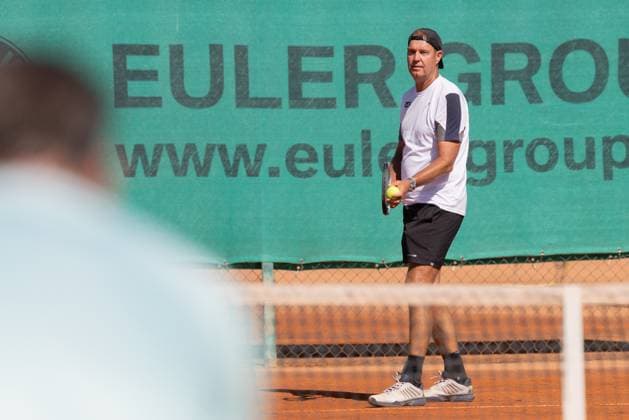 TC Bad Vilbel - Kölner KHT SW, DM-Halbfinale Marc-Kevin Goellner, die Nummer 3 des Kölner KHT SW. Deutsche Vereinsmeisterschaft Herren 55 am 6. und 7. September 2025 in Bad Vilbel. Halbfinalspiel zwischen dem TC Bad Vilbel und dem Kölner KHT SW., Bad Vilbel Hessen Deutschland