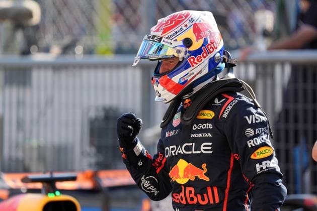 F1 Grand Prix of Italy MONZA, ITALY - SEPTEMBER 06: Red Bull Racing s Dutch driver Max Verstappen celebrates his pole position after the qualifying session ahead of the Italian Formula One Grand Prix ahead of the F1 Grand Prix of Italy at Autodromo Nazionale Monza on September 06, 2025 in Monza, Italy. Pier Marco Tacca Anadolu Monza Italy. Editorial use only. Please get in touch for any other usage.  Copyright: x2025xAnadoluxPierxMarcoxTaccax