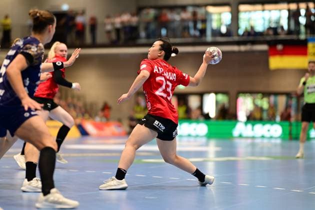 Handball I Frauen I Saison 2025-2026 I 1. HBF I 2. Spieltag I Buxtehuder SV - Thüringer SV I 06.09.2025 Natsuki Aizawa (23, Thüringer HC) Buxtehude Halle Nord Niedersachsen Deutschland Copyright: xLobeca FelixxSchlikisx