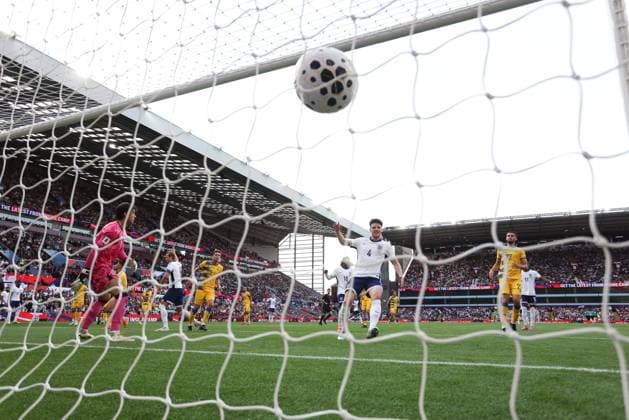 England v Andorra 2026 FIFA World Cup, WM, Weltmeisterschaft, Fussball Qualifiers Christian Garcia of Andorra scores an own goal for his team during the 2026 FIFA World Cup Qualifiers Group K match at Villa Park, Birmingham UK Newspapers OUT Copyright: xAndyxSumnerx FIL-22186-0091