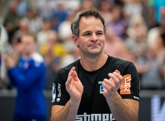 Matthias Flohr, (HBW Balingen Weilstetten, Trainer), zufrieden, HBW Balingen Weilstetten vs. HC Elbflorenz Dresden, Handball, 2. Bundesliga, 2. Spieltag, Saison 2025 2026, 06.09.2025 Eibner-Pressefoto Andreas Ulmer HBW Balingen Weilstetten vs. HC Elbflorenz Dresden, Handball, 2. Bundesliga, 2. Spieltag, Saison 2025 2026, 06.09.2025 Balingen Copyright: xEibner-Pressefoto AndreasxUlmerx EP_AUR