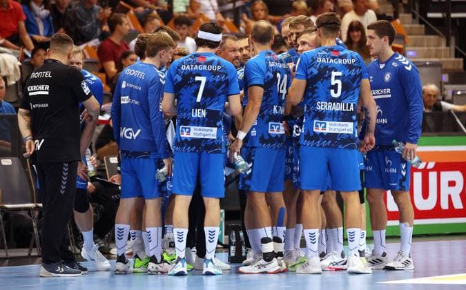 BAU 06.09.2025 Stuttgart Handball TVB Stuttgart vs. Bergischer HC, Trainer Misha Kaufmann (TVB, Mitte)