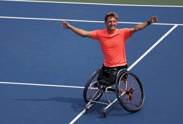 Niels Vink of Netherlands celebrates 2025 US Open, Day Fourteen, USTA Billie Jean King National Tennis Center, New York, USA - 06 Sept 2025New York USTA Billie Jean King National T New York (NY) United States of America  Copyright: xEllaxLing Shutterstockx 15467798c