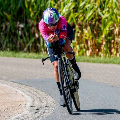 Maria Martins Canyon SRAM Zondacrypt competing in the Stage 5 Doetinchem-Westendorp ITT of the Simac Ladies Tour 2025 on September 6, 2025 in Doetinchem, Netherlands. (Photo by Wart Brinkerhof Marcel ter Bals DeFodi Images)