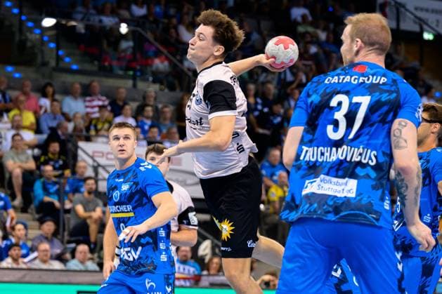 Stuttgart, Handball Bundesliga: HBL - 25 26 - TVB Stuttgart - Bergischer HC Sören Steinhaus (Bergischer HC) Stuttgart Porsche Arena Baden-Württemberg Deutschland