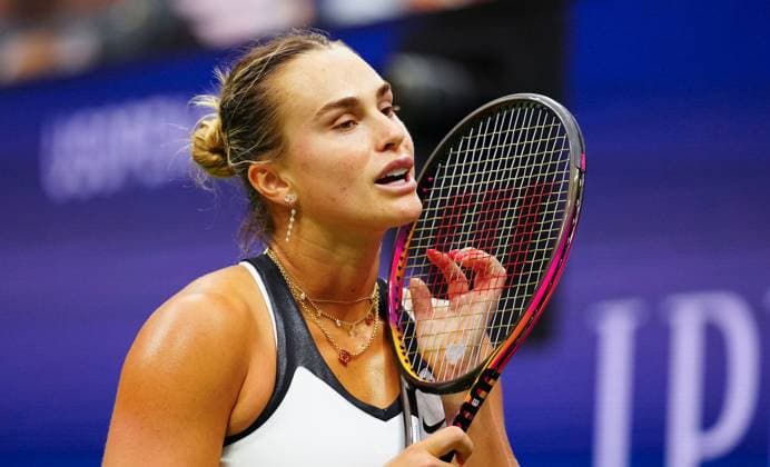 Aryna Sabalenka in Ladies Final action 2025 US Open, Day Fourteen, USTA Billie Jean King National Tennis Center, New York, USA - 06 Sept 2025New York USTA Billie Jean King National T New York (NY) United States of America  Copyright: xJavierxGarcia Shutterstockx 15467797j