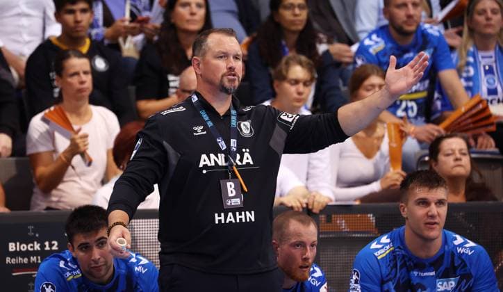 BAU 06.09.2025 Stuttgart Handball TVB Stuttgart vs. Bergischer HC, Trainer Misha Kaufmann (TVB)