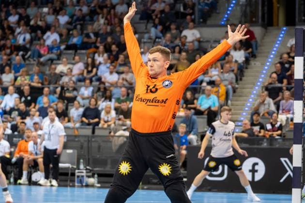 Handball I Herren I Saison 2025-2026 I Bundesliga I 3. Spieltag I TVB Stuttgart - Bergischer HC I 06.09.2025 Lukas Diedrich (16, Bergischer HC) im Tor Stuttgart Porsche Arena Baden-Württemberg Deutschland Copyright: xLobeca MaxxPetershansx