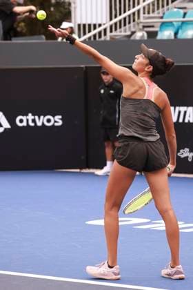 Match between Brazilian Ana Cruz and French Yasmine Mansouri at the SP Open in Sao Paulo Sao Paulo (SP), September 6, 2025 WTA250 SP Open - Match between Brazilian Ana Cruz and French Yasmine Mansouri, at the SP Open in Sao Paulo, which takes place from September 6 to 14 at Villa-Lobos Park, on the central court, this Saturday, September 6, 2025, in the west zone of Sao Paulo. French Yasmine Mansouri beat Brazilian Ana Cruz by scores of 6-3 and 6-2 by 2-0 and is eliminated. (Foto: Leco Viana Thenews2 imago images) SPO  Copyright: xLecoxVianax