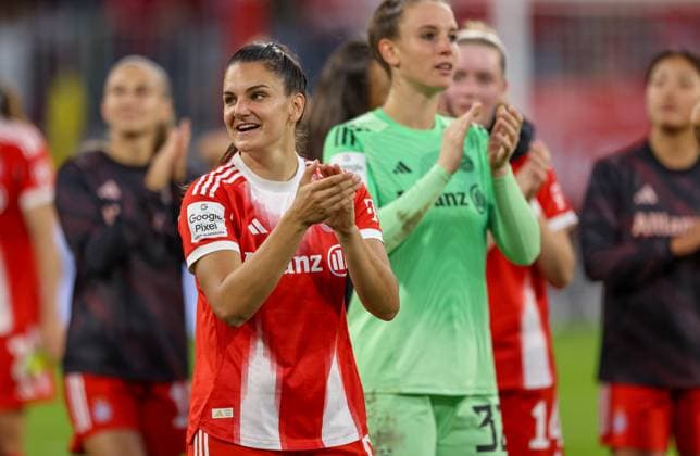 DEU, München, FC Bayern München vs Bayer Leverkusen, Google Pixel Frauen Bundesliga DFB, Saison 2526, Allianz Arena, 1. Spieltag, im Bild: Jovana DamnjanoviÄ‡ (Bayern München 9) DFB DFL REGULATIONS PROHIBIT ANY USE OF PHOTOGRAPHS AS IMAGE SEQUENCES AND OR QUASI-VIDEO, 06.09.2025, Copyright: HMBxMedia HendrikxHamelau